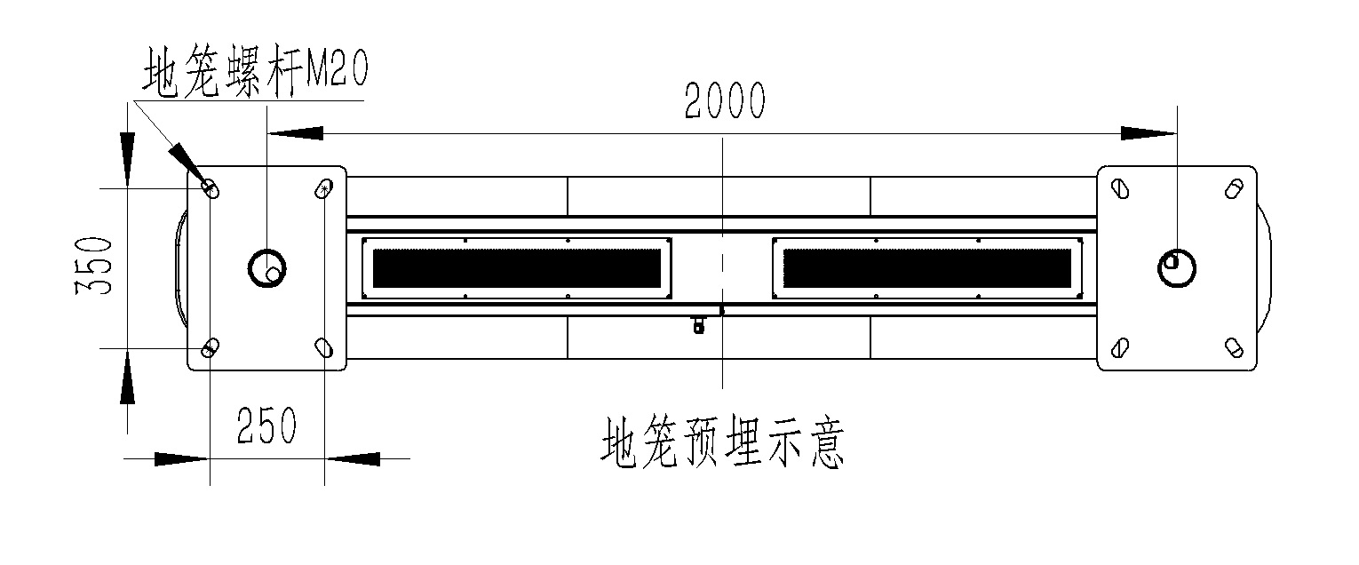 全彩屏负氧离子监测站地笼预埋示意